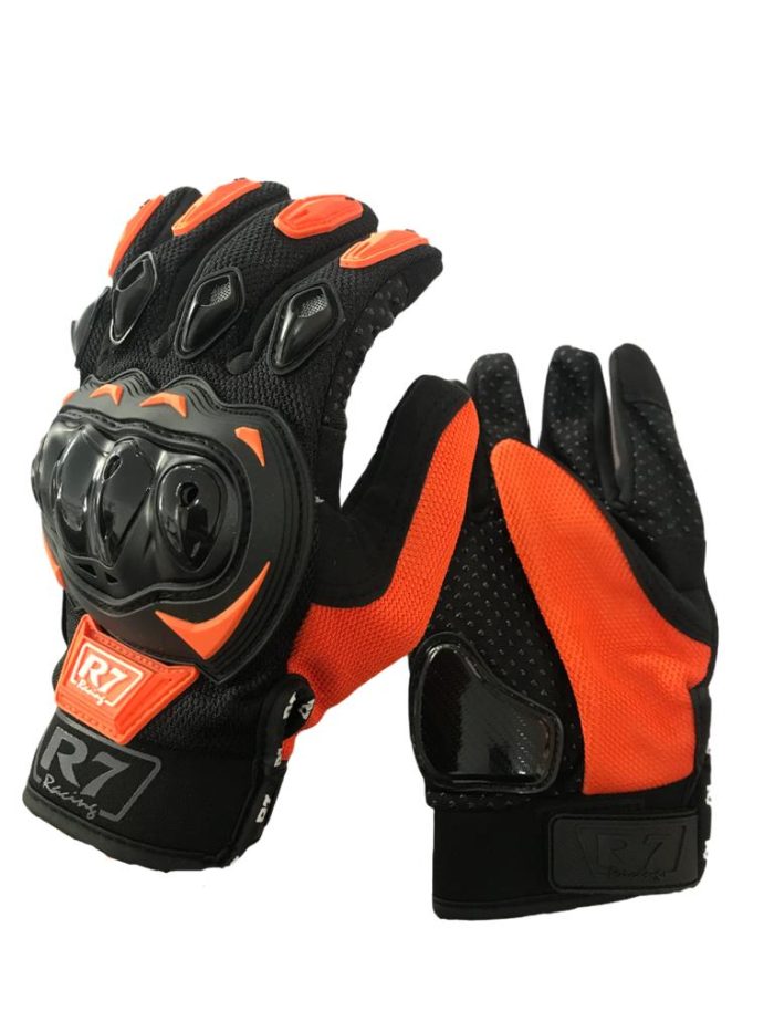 GUANTES R7 RACING NARANJA TALLA “L”